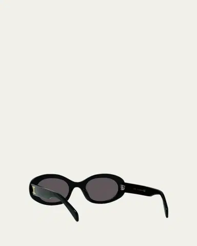 Celine Triomphe Logo Oval Acetate Sunglasses | Thumbnail 4 Celine Triomphe Logo Oval Acetate Sunglasses | Thumbnail 4