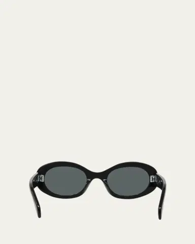Celine Triomphe Logo Oval Acetate Sunglasses | Thumbnail 5 Celine Triomphe Logo Oval Acetate Sunglasses | Thumbnail 5
