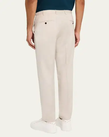 Kiton Men's Wool Twill Trousers | Thumbnail 3