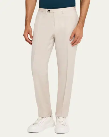 Kiton Men's Wool Twill Trousers | Thumbnail 4