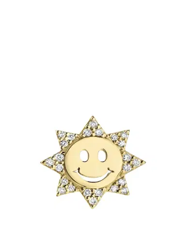 Sydney Evan 14k Diamond Happy Face Single Sun Stud Earring | Thumbnail 1 Sydney Evan 14k Diamond Happy Face Single Sun Stud Earring | Thumbnail 1