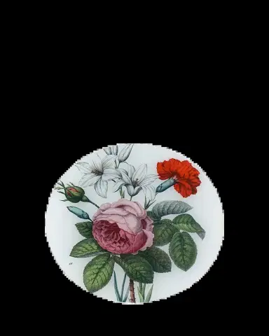 John Derian Rose Lily Carnation 11.5" Decorative Plate | Thumbnail 2