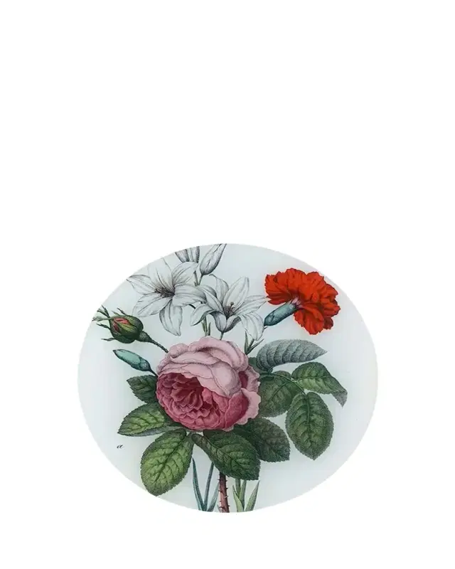 Rose Lily Carnation 11.5" Decorative Plate