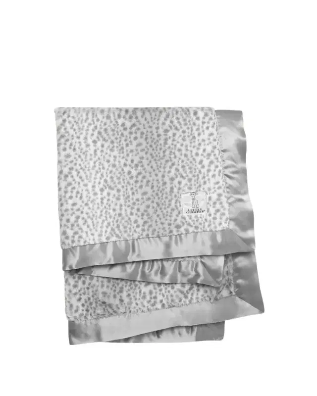 Luxe Snow Leopard Printed Plush Baby Blanket