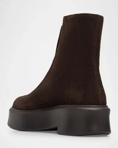 The Row Suede Zip Moto Booties | Thumbnail 3