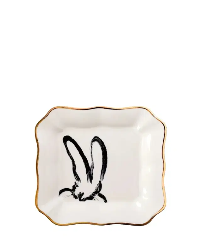 Portrait Plate with Gold Rim - White