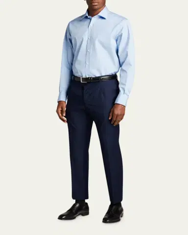 Bergdorf Goodman Men's Poplin French-Cuff Dress Shirt | Thumbnail 6 Bergdorf Goodman Men's Poplin French-Cuff Dress Shirt | Thumbnail 6