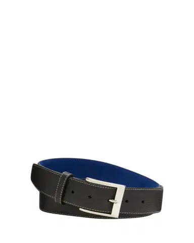 Simonnot Godard Men's Lagun Grained Leather Belt, 40mm | Thumbnail 1
