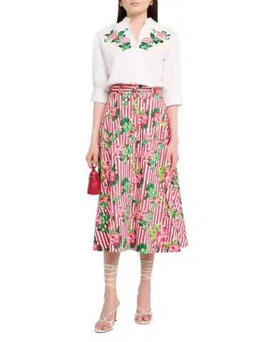 Saloni Tavi-B Embroidered Puff-Sleeve Shirt | Thumbnail 1 Saloni Tavi-B Embroidered Puff-Sleeve Shirt | Thumbnail 1