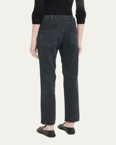 Nili Lotan Jenna Cropped Raw-Edge Pants | Thumbnail 3