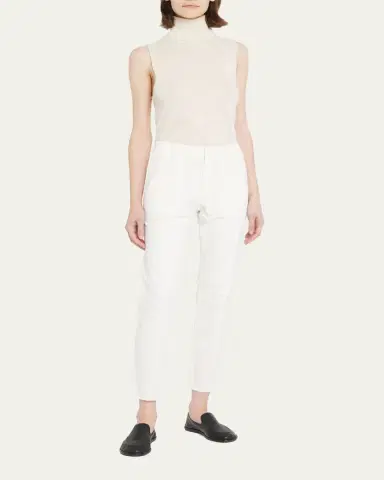 Nili Lotan Jenna Cropped Raw-Edge Pants | Thumbnail 6