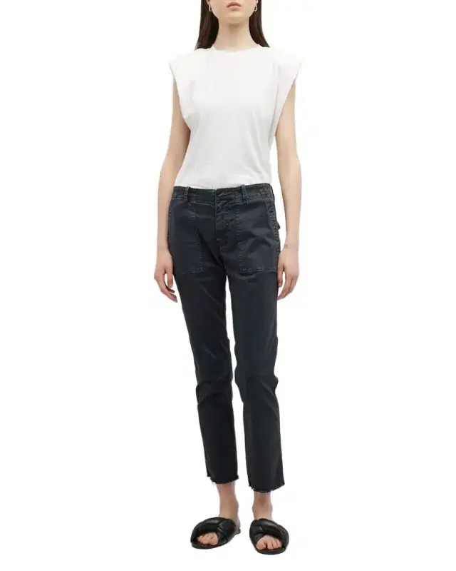 Nili Lotan Jenna Cropped Raw-Edge Pants