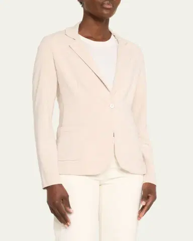 MAJESTIC FILATURES French Terry One-Button Blazer | Thumbnail 4
