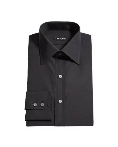 Tom Ford Men's Solid Cotton Dress Shirt | Thumbnail 1 Tom Ford Men's Solid Cotton Dress Shirt | Thumbnail 1