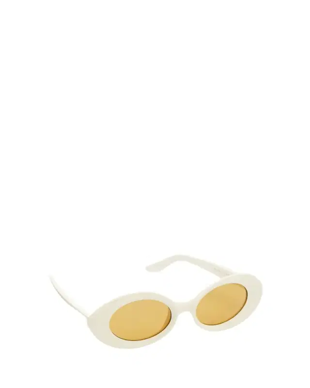 LAPIMA Mirrored Oval Acetate Sunglasses