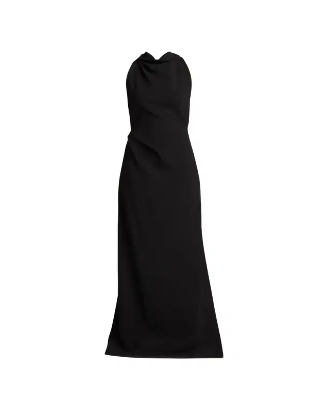 Proenza Schouler Halter-Neck Matte Crepe Backless Gown