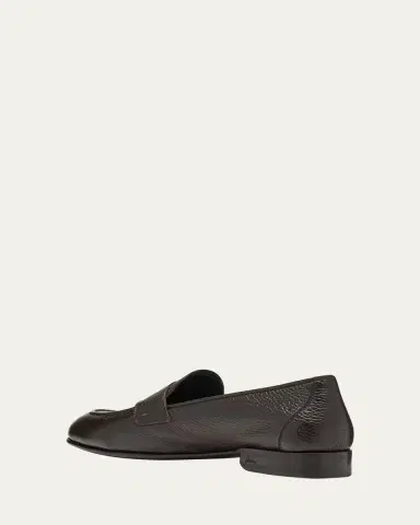 Brioni Men's Appia Deerskin Penny Loafers | Thumbnail 2