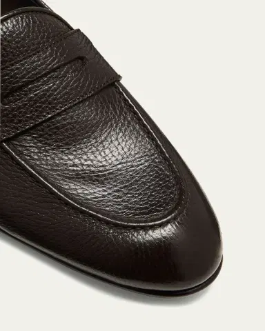 Brioni Men's Appia Deerskin Penny Loafers | Thumbnail 5