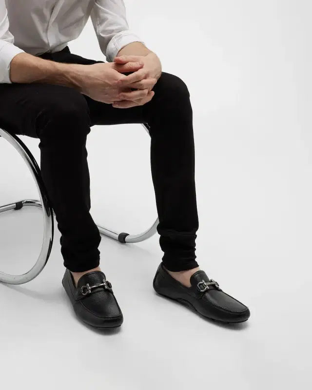 Men's Parigi Gancini Leather Drivers