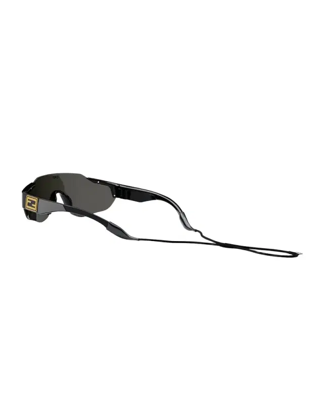 Men's FF-Logo Rimless Shield Sunglasses