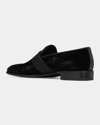 Santoni Men's Isomer Grosgrain Velvet Formal Loafers | Thumbnail 3
