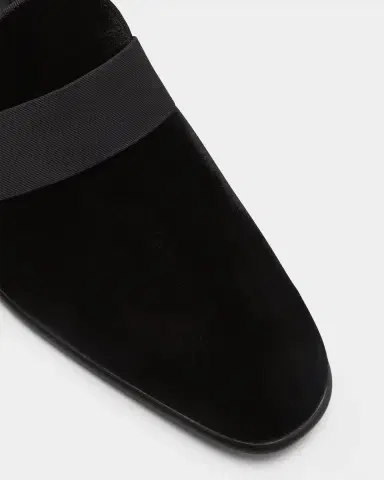 Santoni Men's Isomer Grosgrain Velvet Formal Loafers | Thumbnail 4