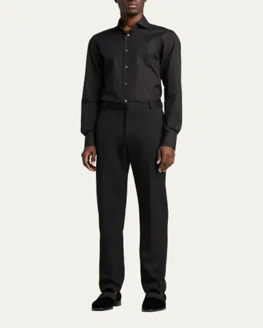 Santoni Men's Isomer Grosgrain Velvet Formal Loafers | Thumbnail 7