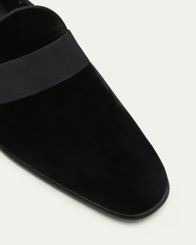 Santoni Men's Isomer Grosgrain Velvet Formal Loafers | Thumbnail 9