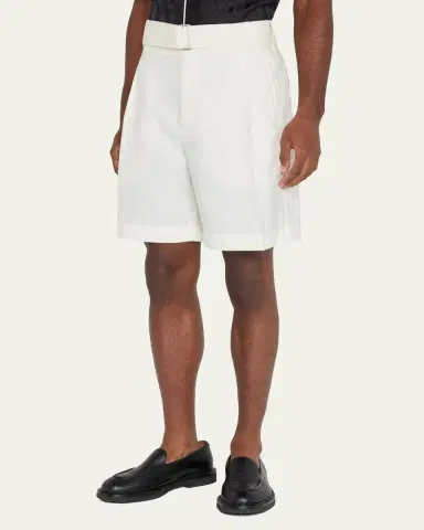 3.1 Phillip Lim Men's Pleated Self-Belt Tailored Shorts | Thumbnail 4