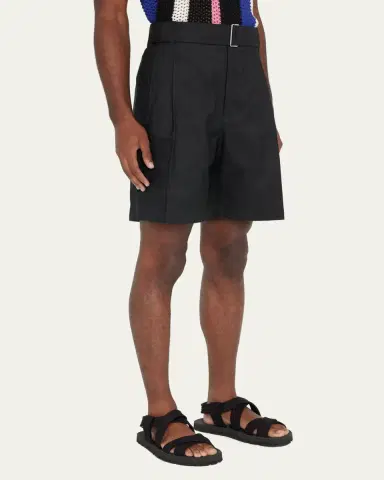3.1 Phillip Lim Men's Pleated Self-Belt Tailored Shorts | Thumbnail 9