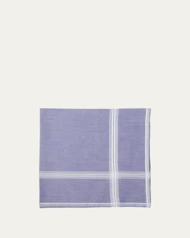 Simonnot Godard Men's Micro-Stripe Hankerchief | Thumbnail 2