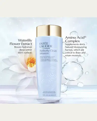 Estee Lauder Perfectly Clean Infusion Balancing Skin Essence Face Lotion Toner with Amino Acid + Waterlily | Thumbnail 3 Estee Lauder Perfectly Clean Infusion Balancing Skin Essence Face Lotion Toner with Amino Acid + Waterlily | Thumbnail 3