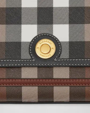 Burberry Note Giant Check E-Canvas Crossbody Bag | Thumbnail 3 Burberry Note Giant Check E-Canvas Crossbody Bag | Thumbnail 3