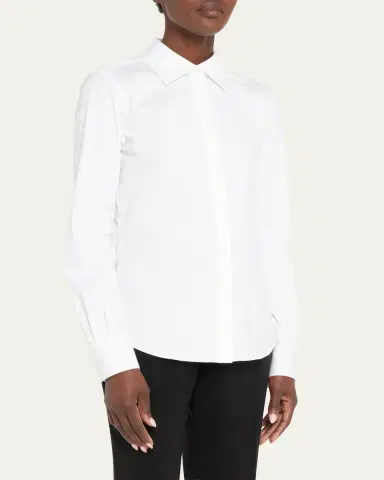 Lafayette 148 New York Button-Down Spread-Collar Shirt | Thumbnail 4 Lafayette 148 New York Button-Down Spread-Collar Shirt | Thumbnail 4