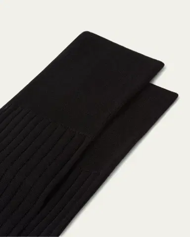 Prada Men's Rib-Knit Cotton Crew Socks | Thumbnail 2