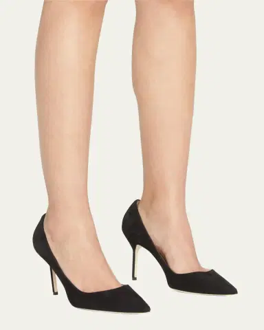 Manolo Blahnik 90mm BB Suede Pumps | Thumbnail 3
