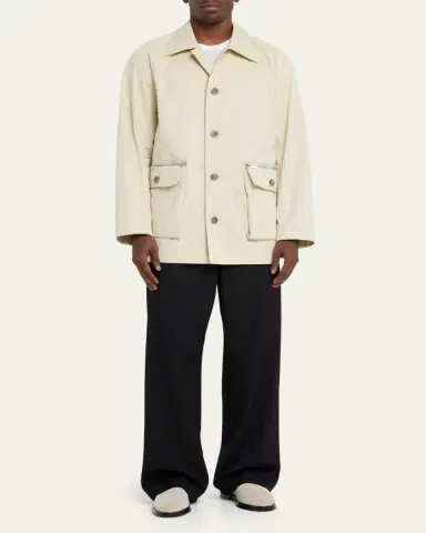 3.1 Phillip Lim Men's Twill Button-Front Chore Coat | Thumbnail 2 3.1 Phillip Lim Men's Twill Button-Front Chore Coat | Thumbnail 2