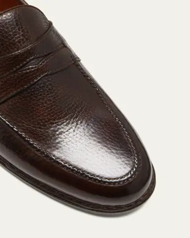 Bontoni Men's Savarese II Deerskin Penny Loafers | Thumbnail 2 Bontoni Men's Savarese II Deerskin Penny Loafers | Thumbnail 2