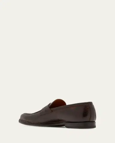 Bontoni Men's Savarese II Deerskin Penny Loafers | Thumbnail 3 Bontoni Men's Savarese II Deerskin Penny Loafers | Thumbnail 3