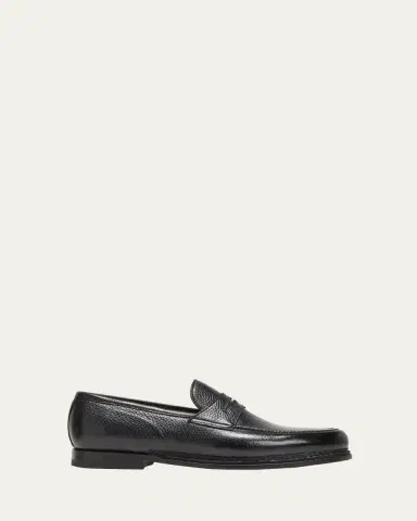 Bontoni Men's Savarese II Deerskin Penny Loafers | Thumbnail 4 Bontoni Men's Savarese II Deerskin Penny Loafers | Thumbnail 4
