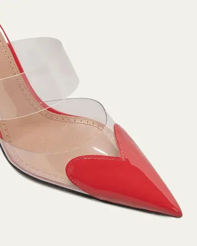 ALAÏA Coeur Clear Cap-Toe Mule Pumps | Thumbnail 3