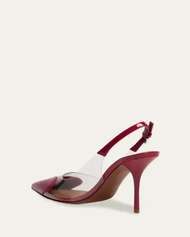 ALAÏA Coeur Clear Cap-Toe Mule Pumps | Thumbnail 4