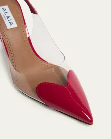 ALAÏA Coeur Clear Cap-Toe Mule Pumps | Thumbnail 5