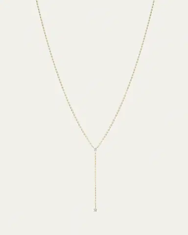 Lana 14K Yellow Gold Petite Nude Diamond Solo Lariat | Thumbnail 1 Lana 14K Yellow Gold Petite Nude Diamond Solo Lariat | Thumbnail 1