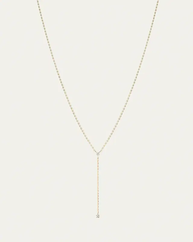 Lana 14K Yellow Gold Petite Nude Diamond Solo Lariat
