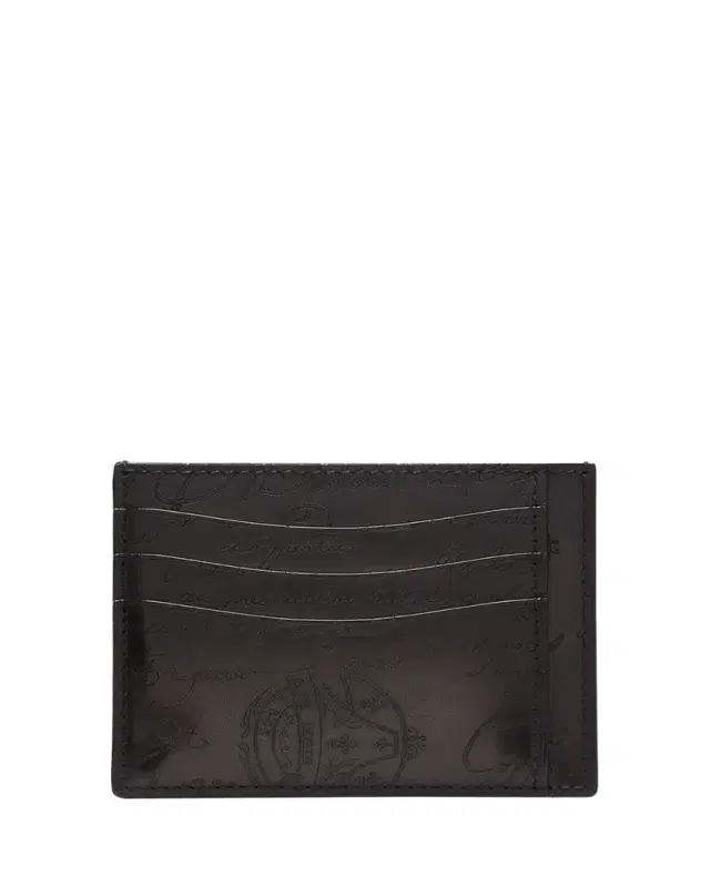 Berluti Men's Bambou Tetris Scritto Leather Card Holder