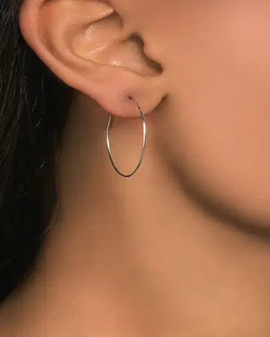 Lana 14K Gold Small Magic Hoop Earrings | Thumbnail 2