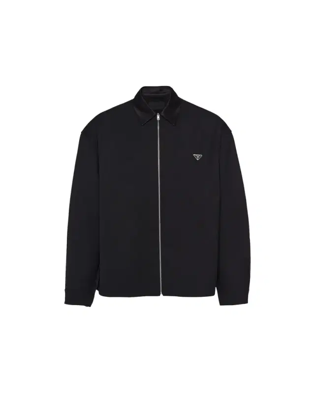 Prada Men's Full-Zip Gabardine Overshirt