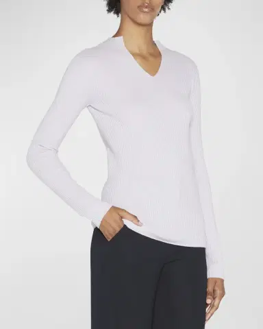 Giorgio Armani Cashmere Ribbed Knit Sweater | Thumbnail 3