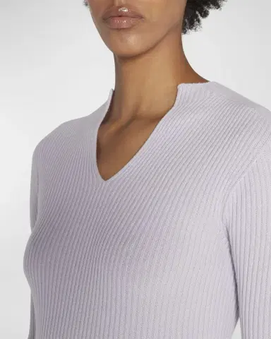 Giorgio Armani Cashmere Ribbed Knit Sweater | Thumbnail 4